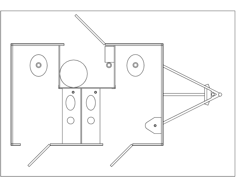 2-Stall restroom trailer floor plan